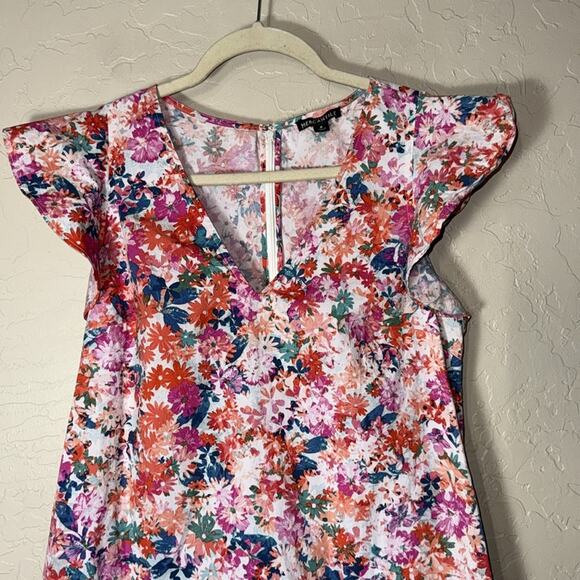 J.Crew Mercantile Floral Ruffle Flutter Cotton Dress women’s size 6. - Picture 2 of 8